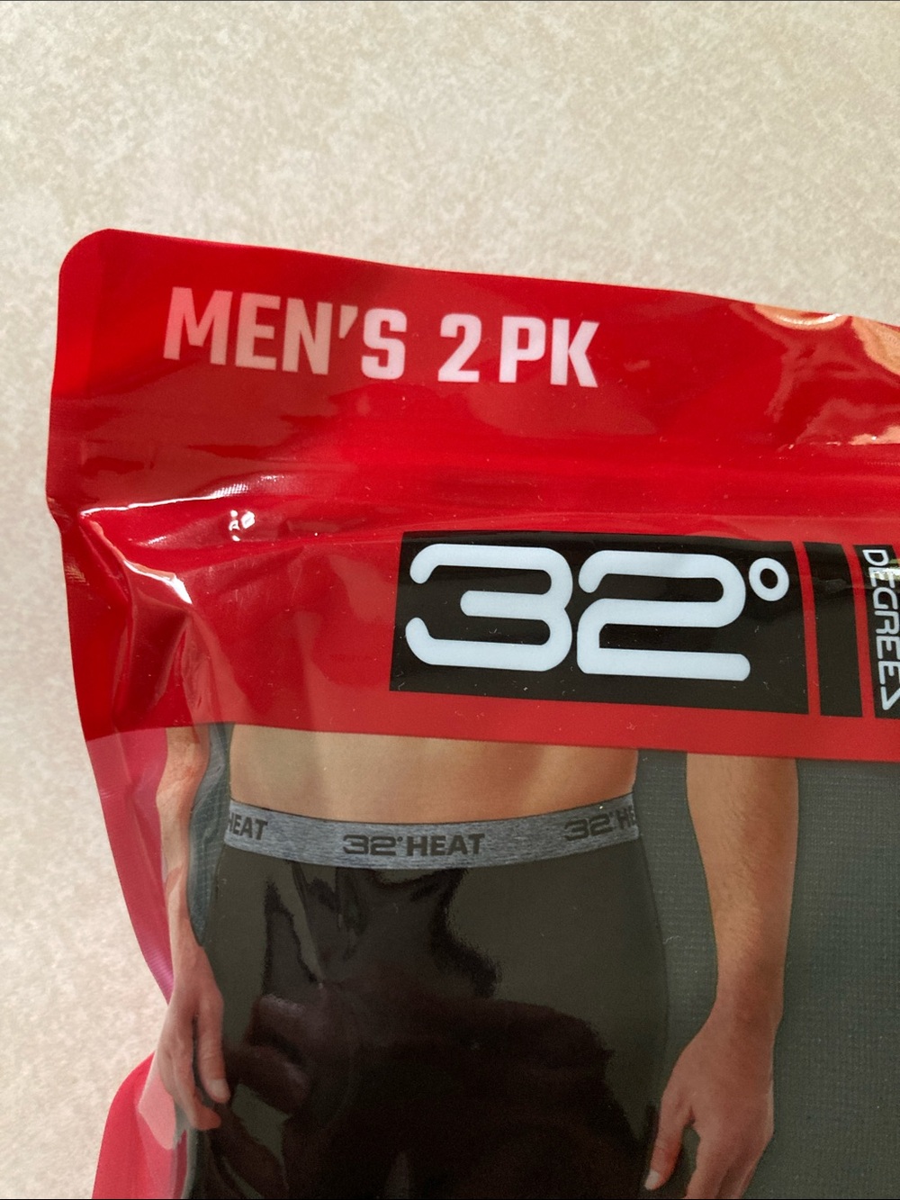 32 Degrees HEAT Men’s Black Base Layer Pant 2-Pack - Picture 2 of 6